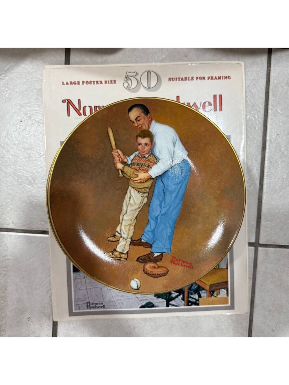 Norman Rockwell Courageous Hero Collector Plate Set of 10 American Family Series